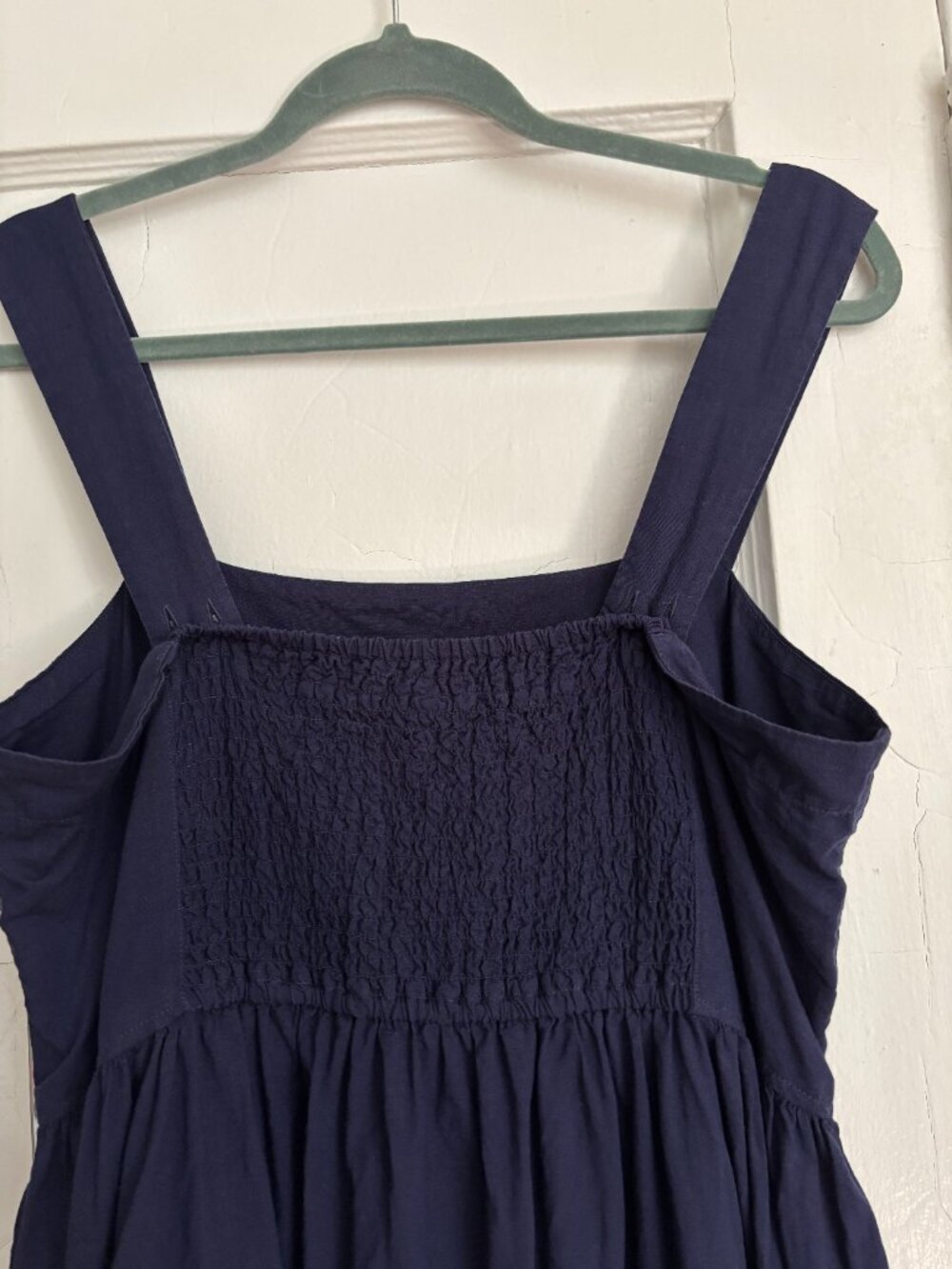 Uniqlo Navy Blue Square Neck Sundress Size L Like New - Picture 5 of 7
